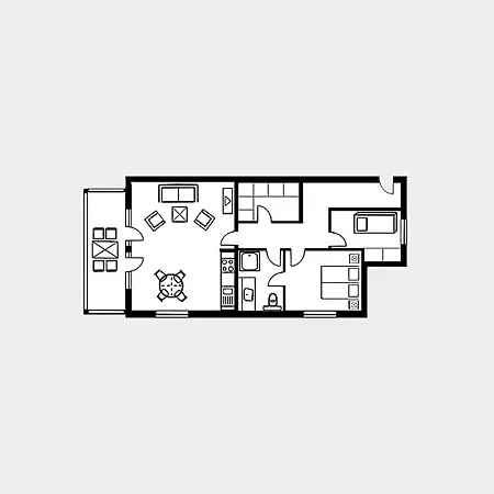 Strandvillen - Mit 2 Schlafzimmern Und Balkon Ah-720